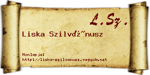 Liska Szilvánusz névjegykártya